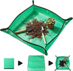 Repotting Mat for Indoor Plant Transplanting, Waterproof Potting Mat for Succulents, Square Planting Tray for Soil Change, Mess Control Gardening Mat, 26” x 26”