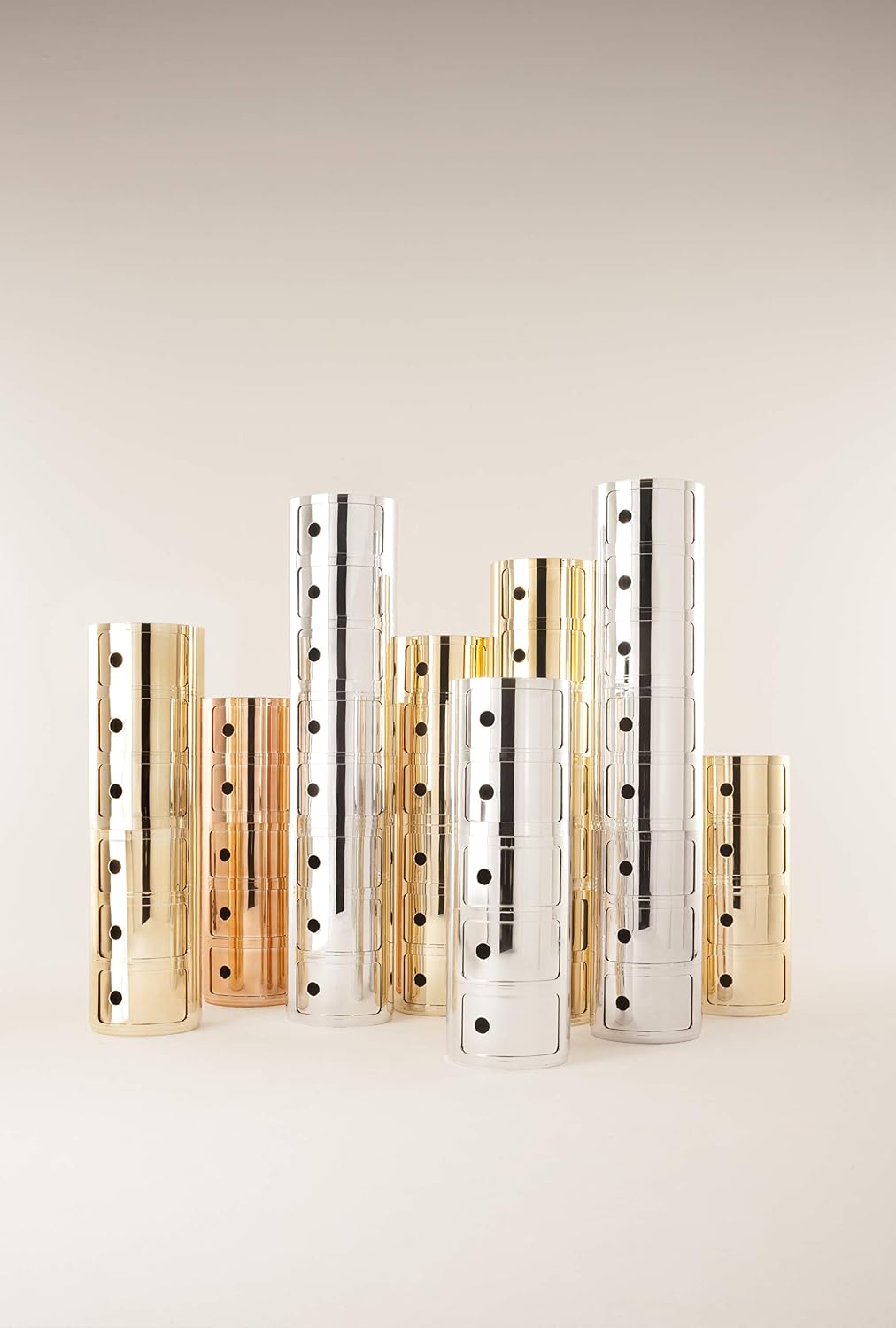 Kartell 5967/RR Componibili Drawers by Anna Castelli Ferrieri, Pack of 1, Metallic Copper