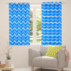 Feelyou Blue Window Curtains for Bedroom Living Room for Teen Girls Boys Women, Navy Blue and Silver Window Drapes Treatments, 30-50% Blackout Curtains 38W X 45L,2 Panels