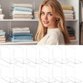 Acrylic Shelf Dividers for Closet Organization: 10" Tall Clear Closet Dividers for Shelves - Free-Standing Shelf Separators for Clothes Sweater Purse