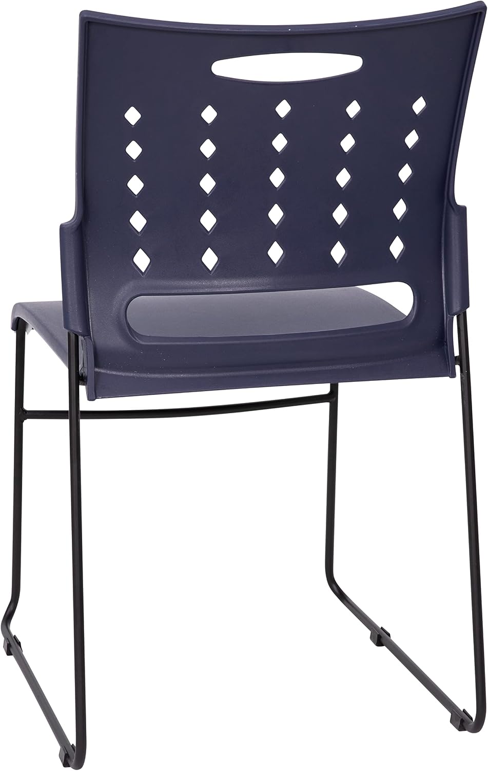 Flash Furniture HERCULES Series 881 lb. Capacity Navy Sled Base Stack Chairs with Air-Vent Back, Set of 5
