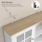 Modern Kitchen Pantry Cabinet, Freestanding Storage Cabinet with Hutch, for Dining Room,for Kitchen Home