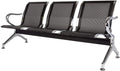 3-Seat Waiting Room Chairs - Waiting Room Bench with Arms Airport Reception Bench Guest Reception Chairs Lobby Bench Waiting Area for Airport Market Bank Hospital School Barbersho, Black