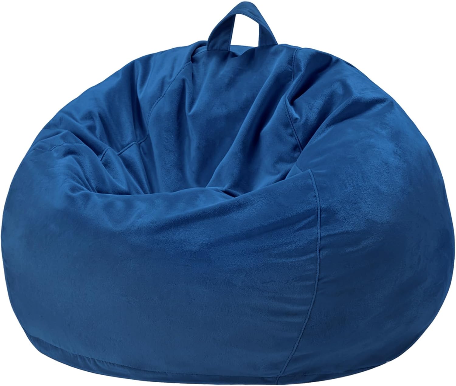 Homguava 2FT Bean Bag Chair: Bean Bags with Memory Foam Filled,Comfy Beanbag Chairs Round Bean Bag Sofa with Dutch Velvet Cover-2FT-28 x28 x22,Blue