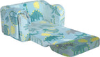 Blue Modular Toddler Sofa Chair, Couch With Side Pockets For Boys & Girls | Convertible Recliner Sofa | High-Density Foam | Night Glow Design | Side Pocket & Detachable Washable Cover | No Assembly