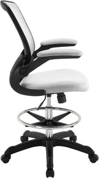 Modway MO-EEI-1423-GRY Veer-Reception Desk Flip-Up Arm Drafting Chair, 22.5"L x 25.5"W x 41.5-50"H, Gray