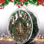 ProPik Christmas Wreath Storage Bag - 4 Pack Clear Christmas Wreaths Storage Container- Garland Holiday Artificial Wreath Storage Holder –Water Proof Transparent PVC (White, 36 Inch)