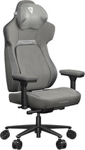 THUNDERX3 CORE Gaming Chair, for Adults Ergonomic Office Chair, High Back Desk Chair, Synchronous Tilt, Forward Tilt, 360° Self-adjusting Lumbar Support, Multipurpose Footrest, Fabric, Loft Light Grey