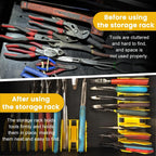 2 Pack Pliers Organizer Rack, 10 Slots Pliers Cutters Organizer Rack Plastic Tool Organizers Space Saving Tool Drawer Toolbox Organizers for Tools Box Storage(COLOR:yellow)