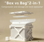Foldable Vacuum Storage Box, 56L Large Capacity Space Saver Organizer Box with Electric Air Pump, Anti-Rebound Moisture Proof Clothes Storage Bin for Seasonal Garments