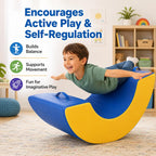 Sensory Rocking Chair with Waterproof PU Cover,High-Density Foam Portable Sensory Chair for Kids-Classroom Rocker for Focus & Engagement
