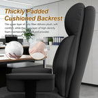 Executive Office Chair with Wheels PU Leather Ergonomic Desk Chairs with Foot Rest High Back Computer Gaming Chairs for Home Office