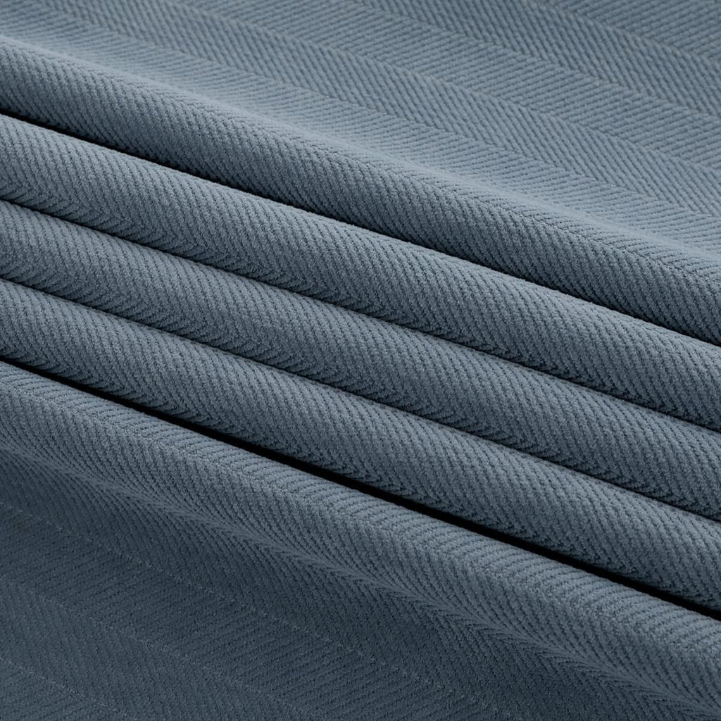 AMBERIS Bed Runner Single Layer Chenille Blue, Modern Style Bed Scarves for Home Hotel Decorations (Pillowcases Sold Separately)