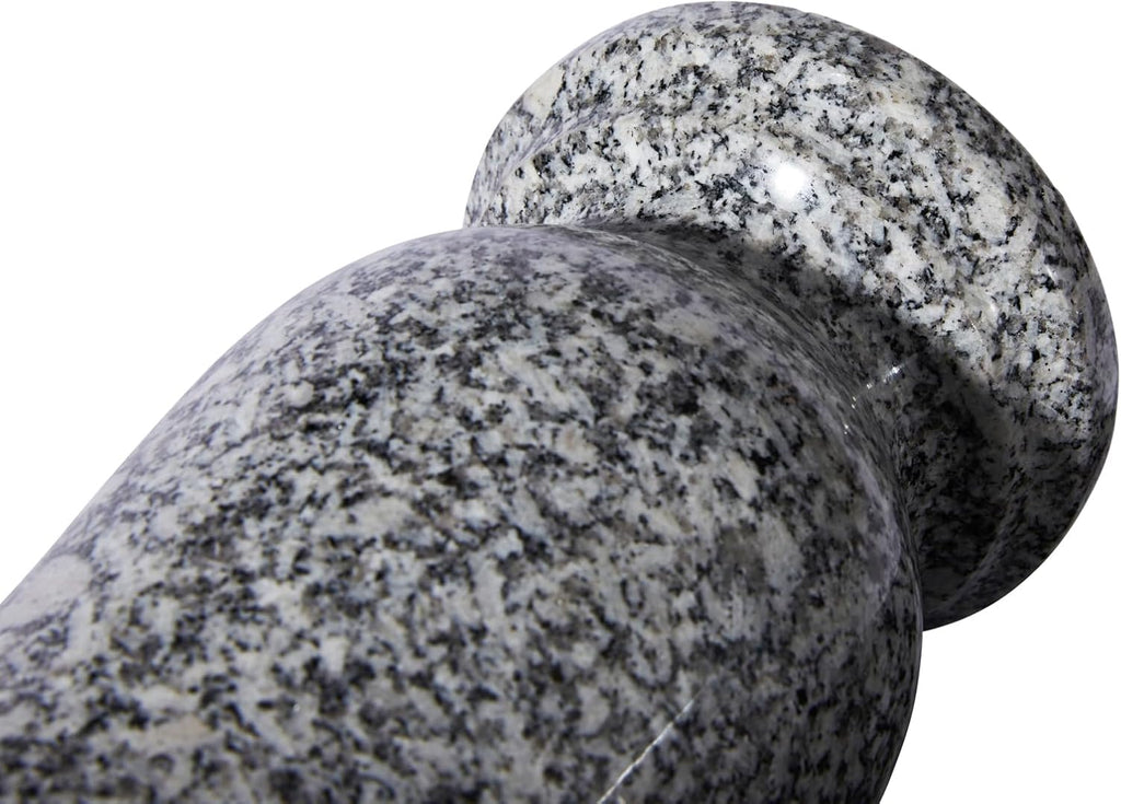 Granite Cemetery Vase for Grave Heavy 9.2 Lbs Windproof 3 Inch Opening | Natural Stone for cemetery and memorial gardens. Wide 4.7 inch and 10 inch tall. Side drainage hole prevents freeze cracking.