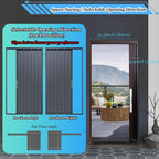 Lockable According Folding Sliding Door Aluminum Customizable, Warehouse Pantry Gate with Key, Room Privacy Dividers Partition Wall for Closet Kicchen(60x82in WXH)