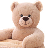 Kids Cartoons Animal Sofa Armrest Chair Premium Materials Birthday Gift Support Seat Soft Cushion Learning Sitting Nurseries Decoration, Bear