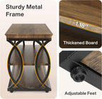 Tribesigns Entryway Shoe Storage Bench, 3-Tier Industrial Wooden Shoe Rack with Storage, Rustic Shoe Organizer with Sturdy Metal Frame for Hallway, Living Room, Closet