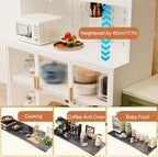 Kitchen Storage Cabinet with Adjustable Shelves, Freestanding Cupboard for Kitchen and Dining Room