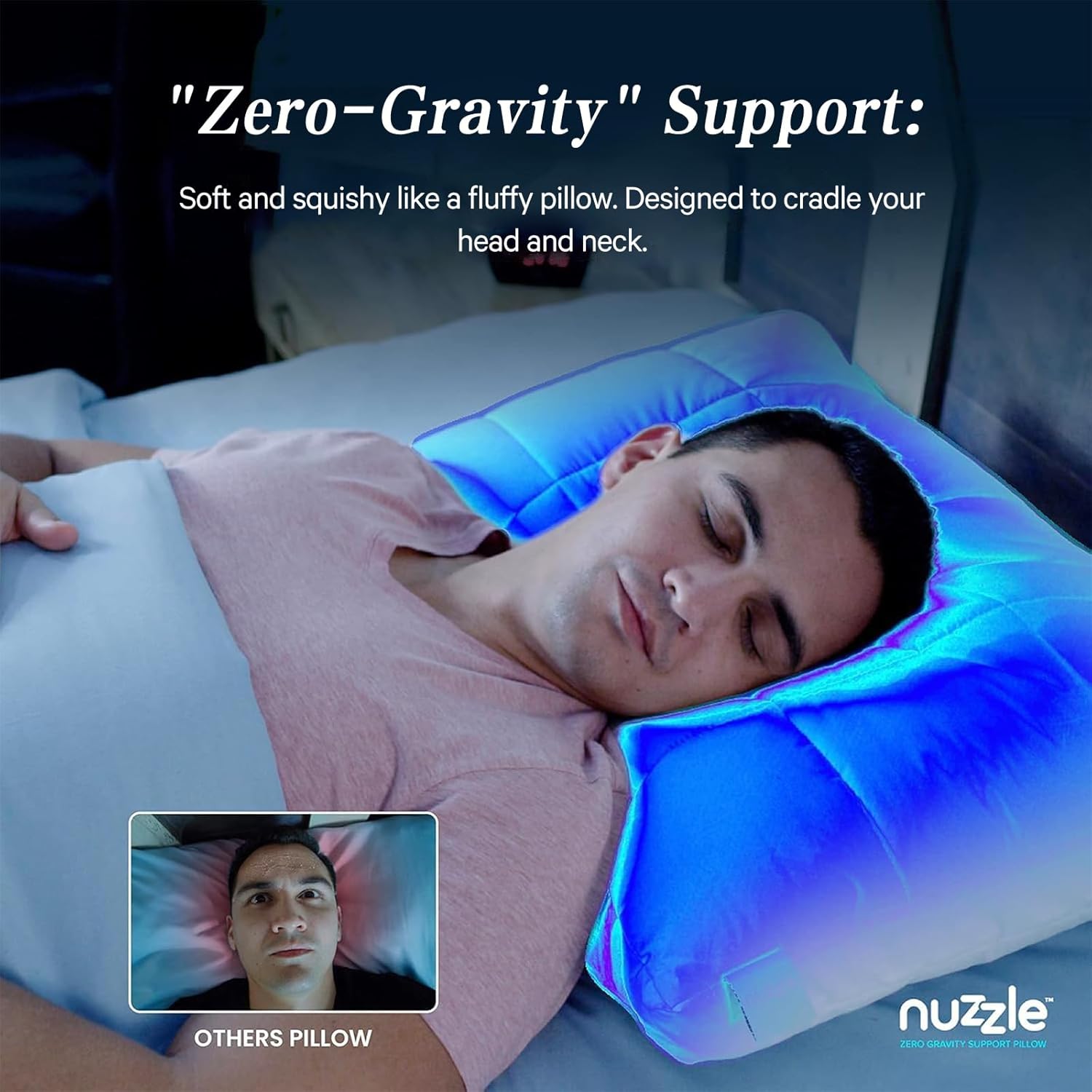 Nuzzle Adjustable Firm Pillow , Luxury Standard Size Bed Pillow Hotel Collection - Best Adjust Height Soft Cooling Pillow for Back, Stomach or Side Sleepers - Home Gifts