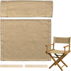 STAY GENT Director's Chair Canvas Replacement Kit 21"L x 8"W - 21"L x 16.5"W Replacement Canvas Durable Cotton Canvas Seat & Back Covers for Home,Model Artist,Makeup,Show Dressing Room, 1 Set Khaki