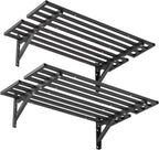Ultrawall Heavy Duty Garage Wall Shelves, 2 x 4 ft Wall Mounted Storage Shelves, Holds Up to 800Lbs, 2Pack, Black