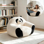 Giant Bean Bag Chair for Adults and Kids, Panda-Shaped beanbag Chair with Soft Plush Fabric, Oversized Boneless Reading, Lounge Chair for Bedroom, Living Room
