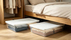 41 Quart Under Bed Storage Containers, Clear, White, 2 Pack | Rigid Plastic, Snap-On Lid, Stackable, Flat Organizer Boxes