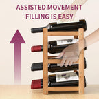 Wine Rack Storage,Bamboo Wine Racks Cabinet Shelf,4-Tier 16 Bottles Freestanding Wine Bottle Holder for Basement,Kitchen,Countertop