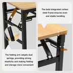 31.5-inch Small Folding Table, no Assembly Required, Suitable for use in Small Spaces Such as bedrooms, Apartments, Dormitories, etc., Easy to fold and Portable (Light Wood)