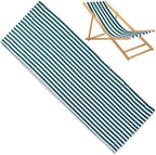 GORGECRAFT 118X43cm Beach Sling Patio Chairs Canvas Folding Chair Replacement Outdoor Chairs Cloth Replacements Twill Weave Dark Green Portable Reclining Sling Chair Fabric for Summer Vacation Garden