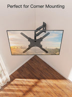 ELIVED TV Wall Mount for Most 26-60 Inch TVs, Wall Mount Bracket Max VESA 400x400mm, Swivel and Tilt Full Motion TV Mount with Single Stud Perfect Center Design, Corner Mount Holds up to 77 lbs.