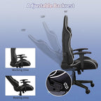 Gaming Chair,Video Game Chair with Massage Lumbar Support, Ergonomic Computer Chair Height Adjustable with Swivel Seat and Headrest