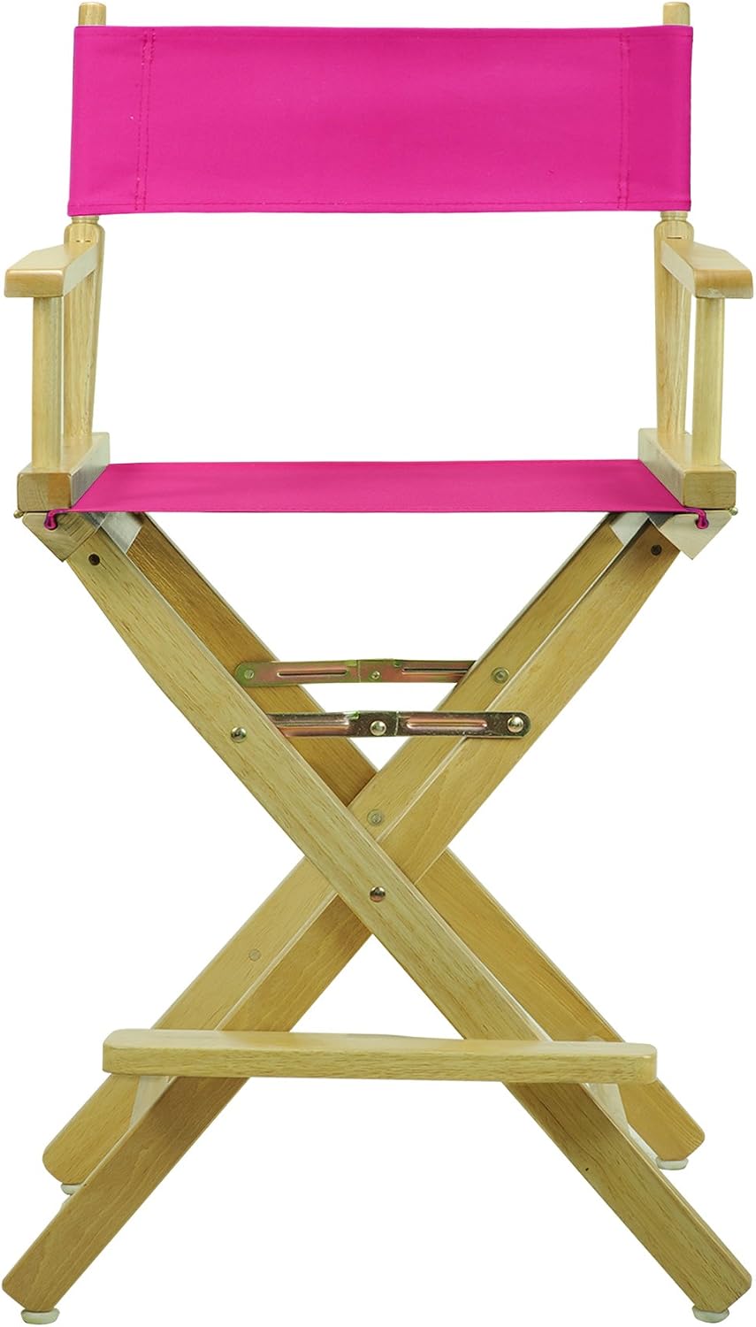 Casual Home 220-00/021-30 Director Chair 24" - Counter Height Natural Frame/Magenta Canvas