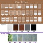 PVC Waterproof Accordion Door, Tall White Sliding Accordion Doors with Handles & Acrylic Glass, Customizable Size/Color Folding Door, Folding Double Doors for Home/Office,78x87in