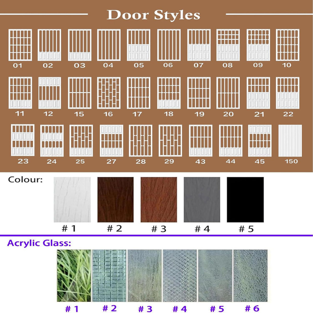 PVC Waterproof Accordion Door, Tall White Sliding Accordion Doors with Handles & Acrylic Glass, Customizable Size/Color Folding Door, Folding Double Doors for Home/Office,60x71in