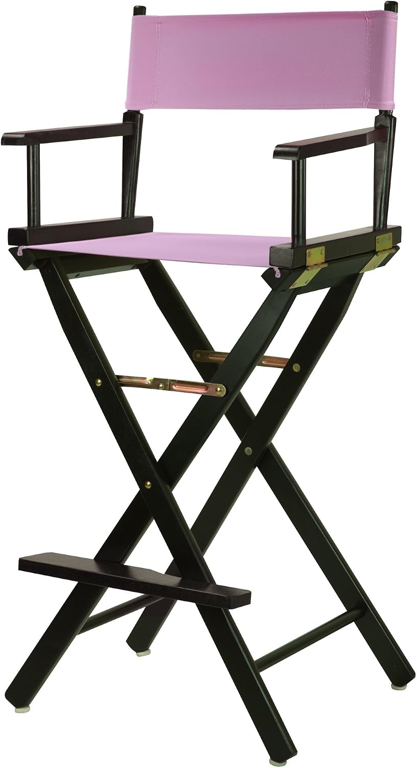 Casual Home 230-02/021-22 Director Chair 30" - Bar Height BlackFrame/Pink Canvas