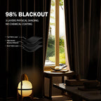 Room Divider Curtains Ceiling Mounted Track Sets Extra Wide Blackout Curtain Flexible Tracks for Bedroom Privacy Partition Separator, 1 Panel Black Drape and White Rail, W8.3 x H7ft