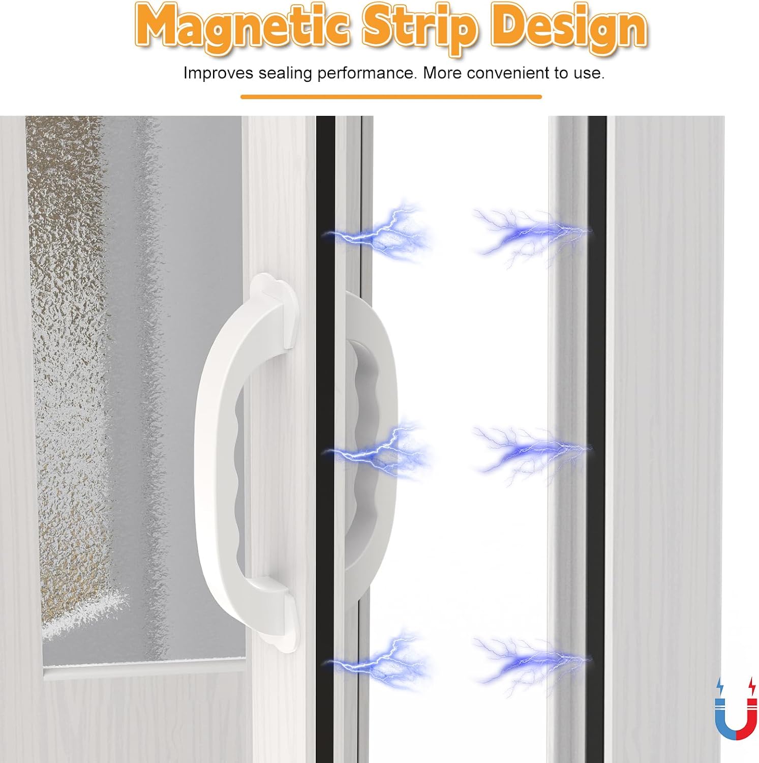48X80in PVC Accordion Door with Latch&Handle&Hardware Kit, Double-Layer Thickened PVC Folding Interior Door with Frosted Glass - Blocks Views, Lets Light in, Utility&Room Divider (M)