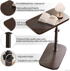 Pedestal Adjustable c Table for Small Spaces，C Shaped End Table Desktop can Turn 360° and the Height of the Sofa Small TV Tray Table Can be Adjusted for Couch