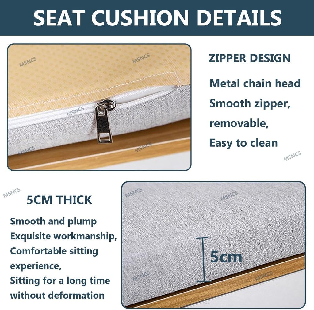 Piano/Change Shoe Bench Cushions for Indoor Furniture,Seat Cushions 90/100/120/150/160 cm,5cm Thickness,Non Slip Kitchen Dining Bench Seat Pad Detachable, Washable(Dark Gray,150x50x5cm)