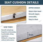 Piano/Change Shoe Bench Cushions for Indoor Furniture,Seat Cushions 90/100/120/150/160 cm,5cm Thickness,Non Slip Kitchen Dining Bench Seat Pad Detachable, Washable(Dark Gray,150x50x5cm)