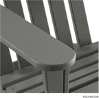 POLYWOOD AD4030GY Classic Outdoor Adirondack Chair, Slate Grey