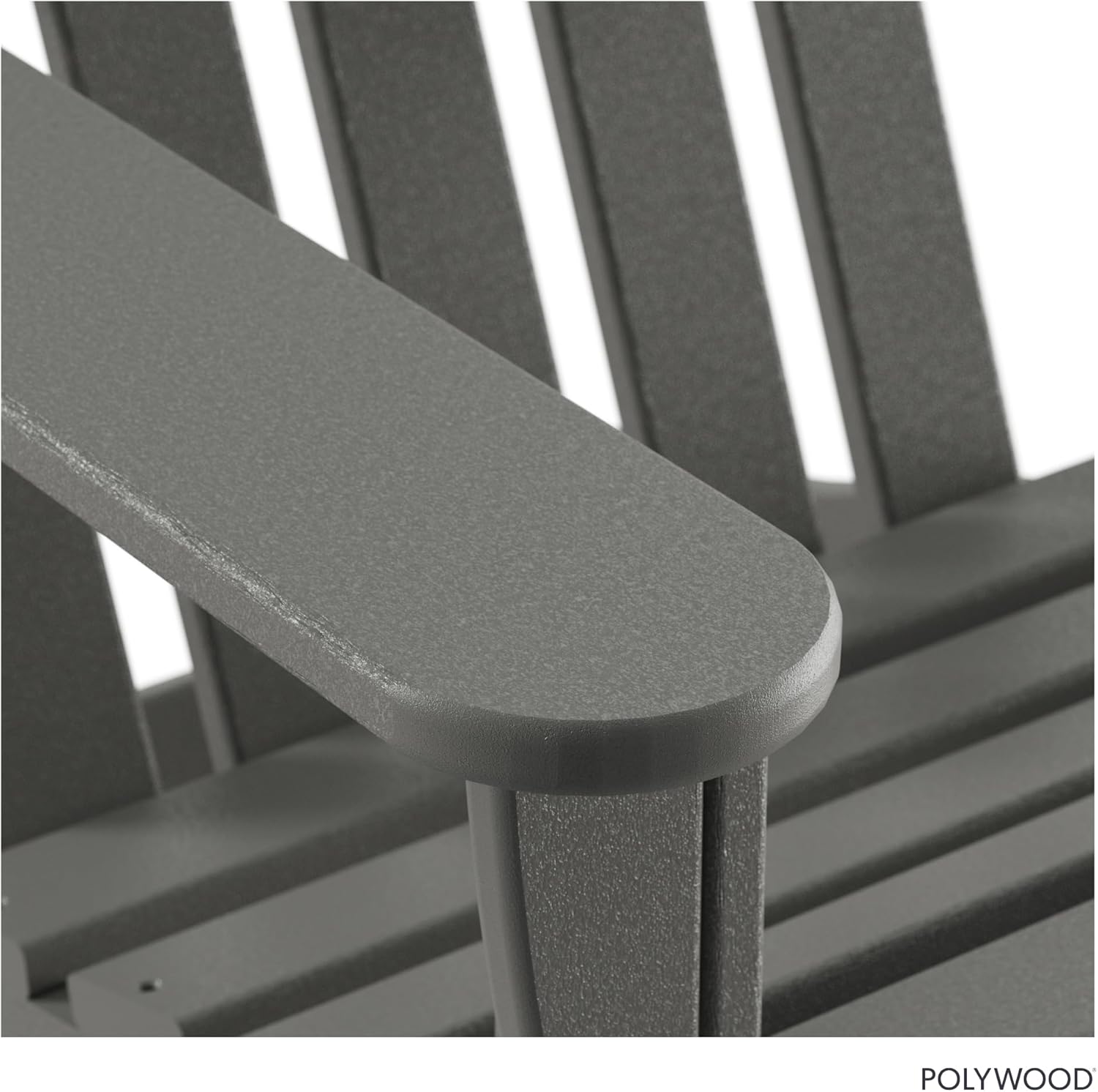 POLYWOOD AD4030GY Classic Outdoor Adirondack Chair, Slate Grey