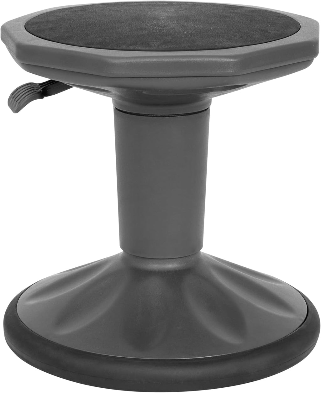 Flash Furniture Carter Adjustable Height Kids Active Stool - Flexible Gray Stool for Classroom and Home - Non-Skid Bottom - Rubberized Seat - 14" - 18" Seat Height