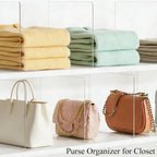 Shelf Dividers for Closet Organization: 10" Tall x 12" Deep Acrylic Closet Shelf Dividers for Clothes Sweater Purse - Clear Organizers and Storage Separators for Home Space Saver Enthusiasts