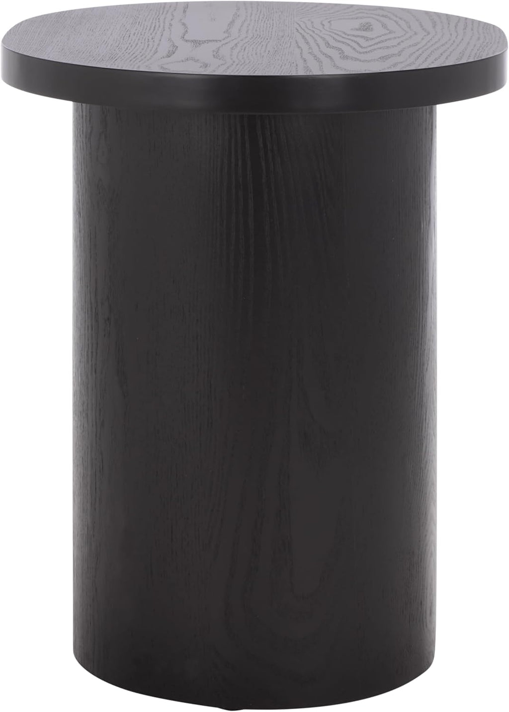 SAFAVIEH Home Collection - Ekon Round Pedestal End Table, Modern Black Finish, Fully Assembled (ACC2301A)