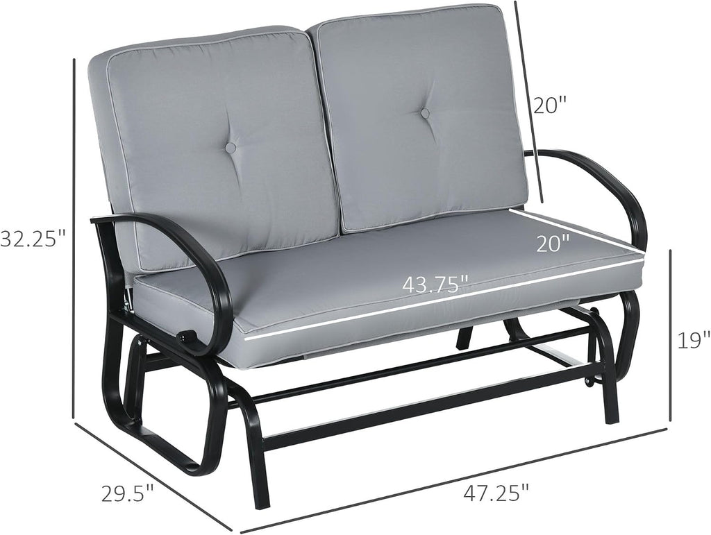 2-Seat Outdoor Glider Bench -