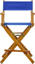 Casual Home 24" Director's Chair Honey Oak Frame-with Royal Blue Canvas, Counter Height