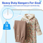HOUSE DAY 11.4 Inch Baby Hangers 50 Pack - Plastic Kids Hangers Space Saving Thin Profile, Children Closet Organizers with Rotatable Hook of 360°, Heavy Duty for Toddler Clothes Nursery - White