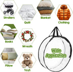 5 Pcs Wreath Storage Container, 24 x 8 Inch Clear Wreath Storage Bag with Handles Waterproof Christmas Garland Storage Holder for Xmas Seasonal